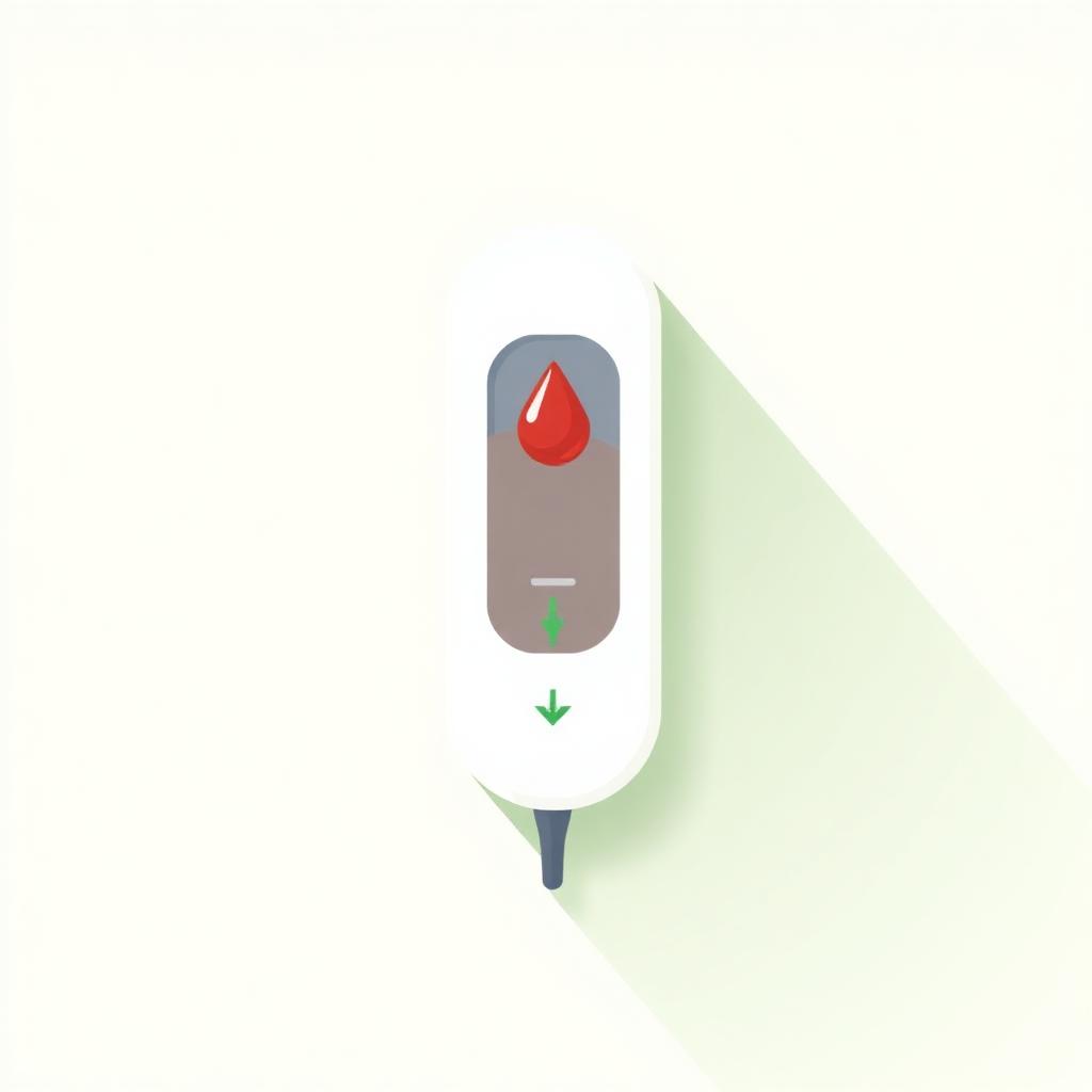 Healthy blood sugar level monitoring illustration